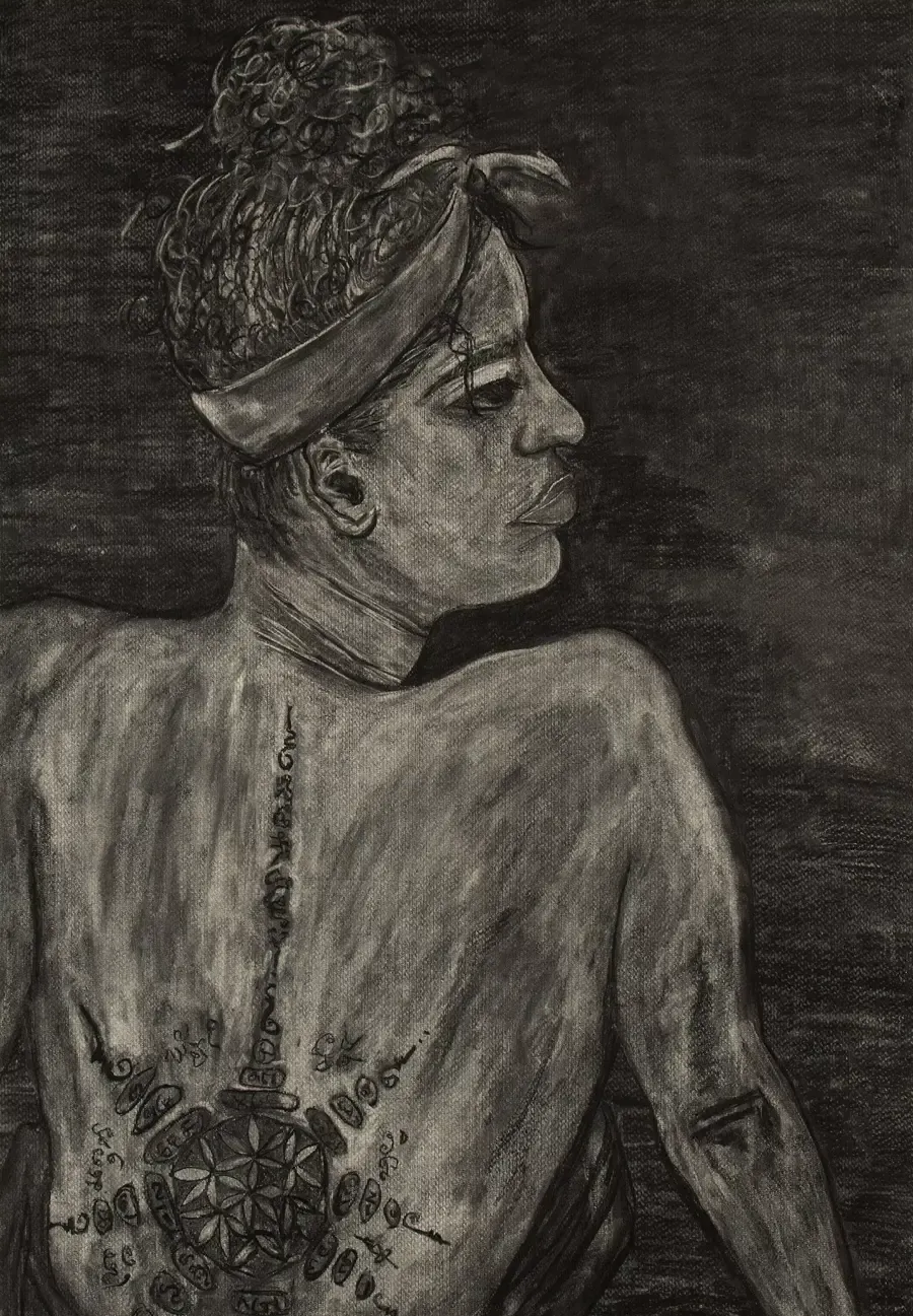 Expressive portrait from the Art Is My Therapy series