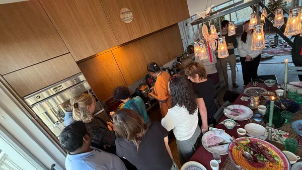 Participants preparing Sri Lankan dishes during the Stories of Spices workshop